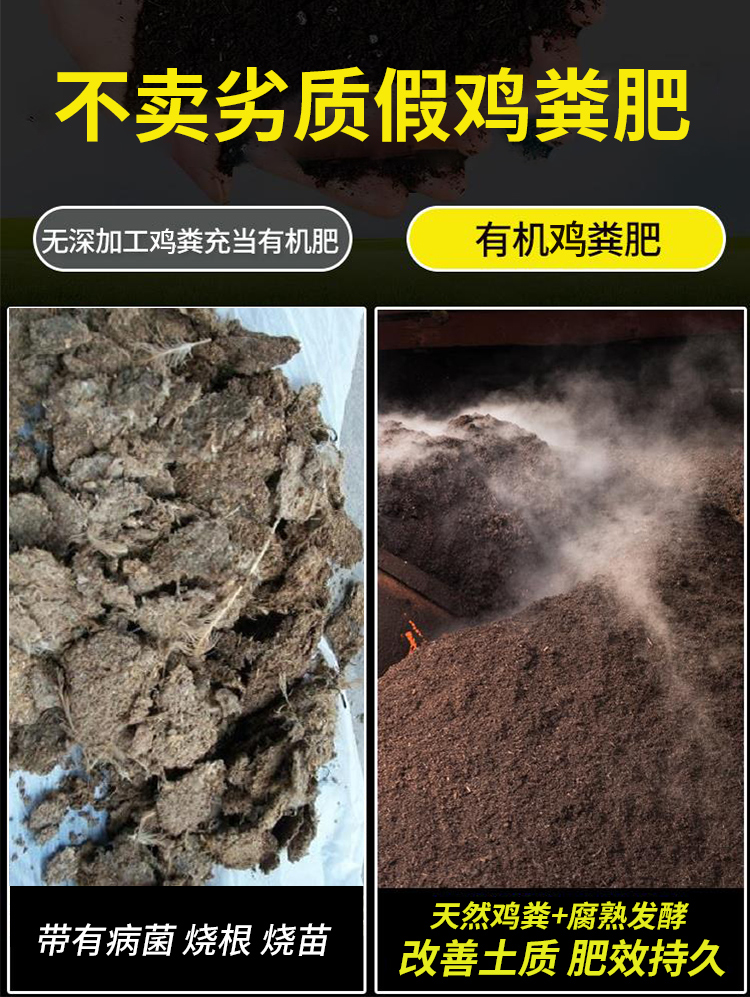 有机发酵鸡粪保水固氮解磷农田大棚绿化优质肥料