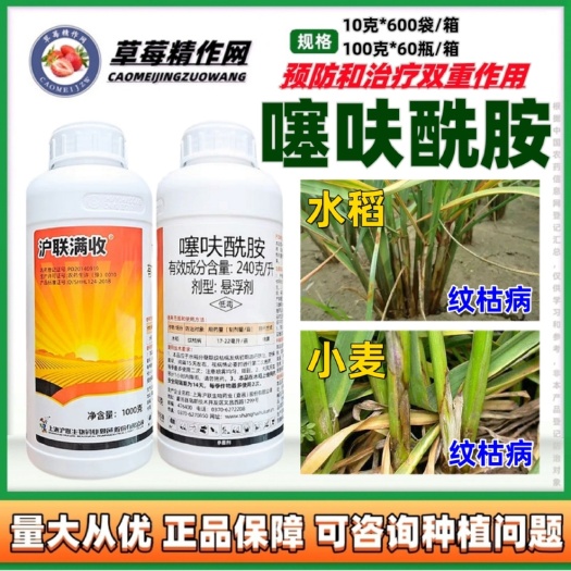 太和县沪联满收 24%噻呋酰胺纹枯病葡萄白腐病褐斑病黑痘病芽枯病杀
