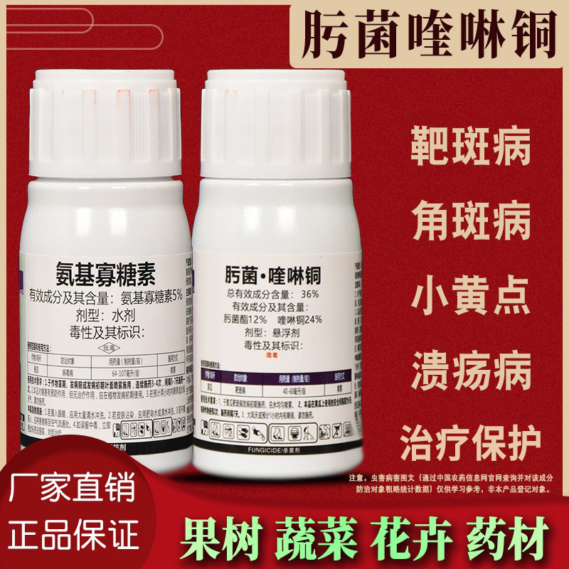 鄄城县黄瓜抗性靶斑病药肟菌酯喹啉铜小黄点病蔬菜炭疽病农药杀菌剂