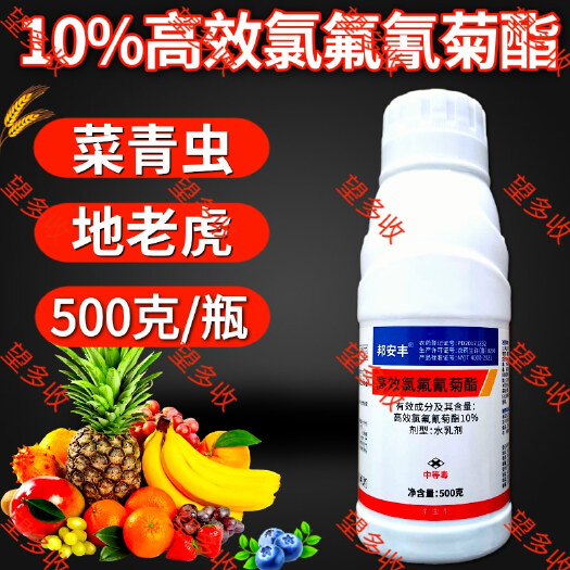 潍坊10%高效氯氟氰菊酯地上地下菜青虫地老虎杀虫剂
