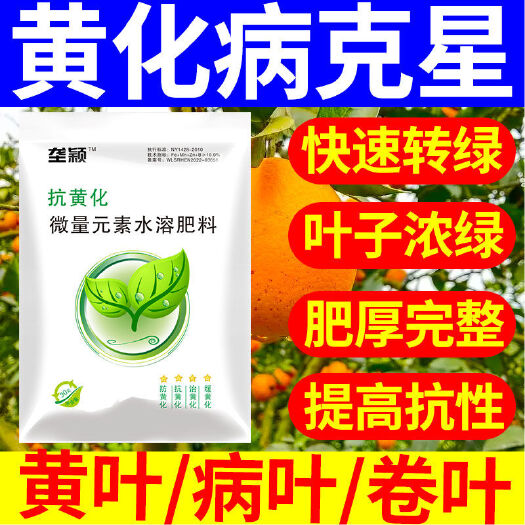 栾川县黄化病专用肥植物黄叶黄斑病柑橘槟榔果树通用微量元素水溶肥
