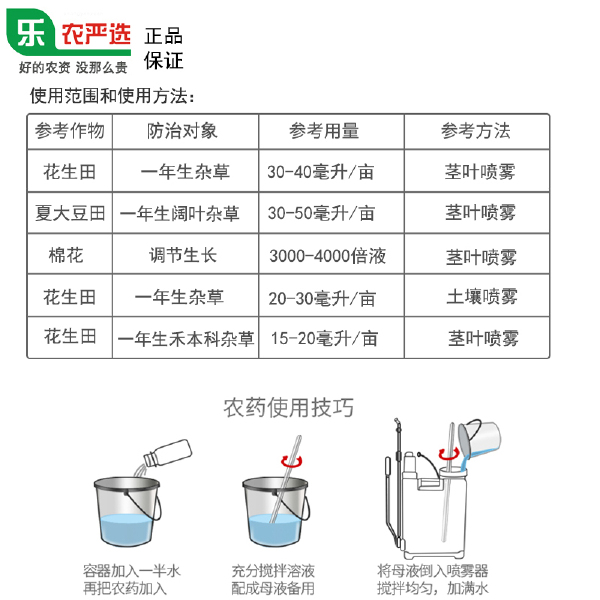 花生除草剂花生田专用除草剂苗后封地锄草药花生灭草药禾阔香附子