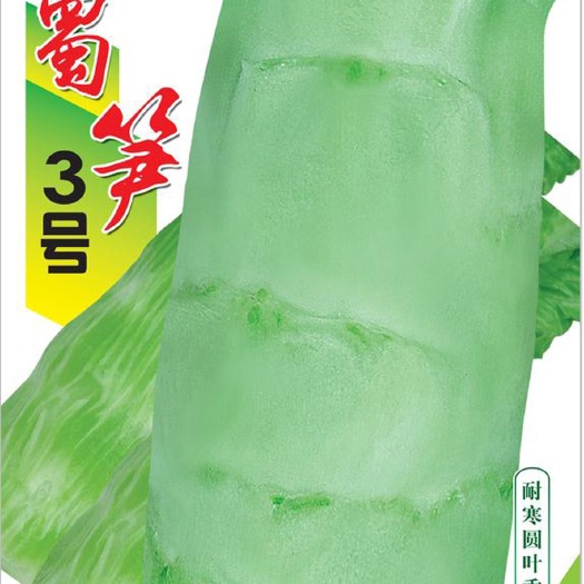 眉山七禾蜀笋三号耐寒圆叶青莴笋种子 青肉