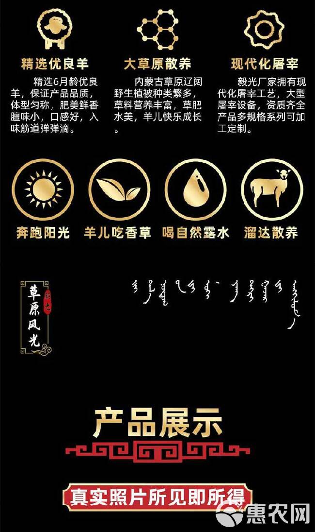 羊前腱内蒙古草原羊19斤一件