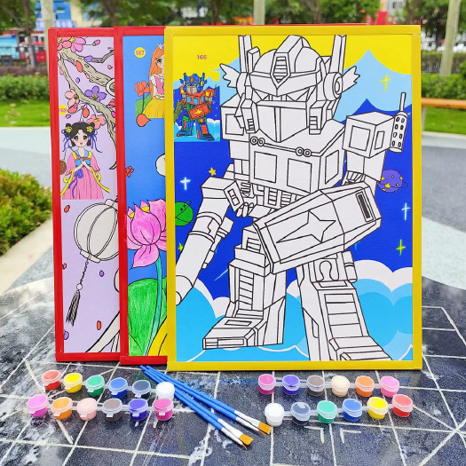 义乌市大号儿童diy手工颜料涂色彩底泡沫板水彩涂鸦画画公园广场