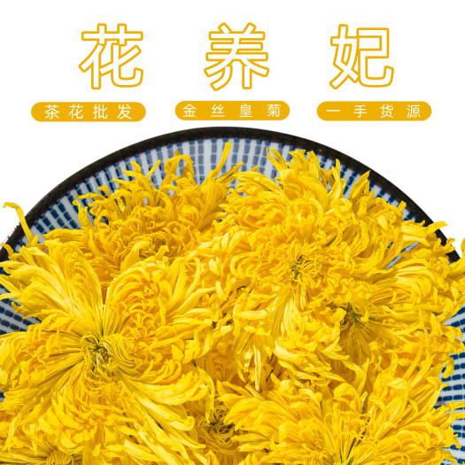 花养妃 金丝皇菊 500g大朵散装金丝黄菊菊花茶 新货婺源黄