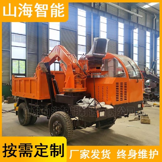 嘉祥县轮式挖掘机 轮式挖机农用工程液压挖土机四驱驱动工程多功能 轮