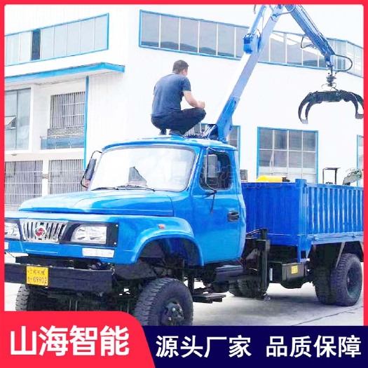 嘉祥县抓木机 抓木材草包废铁毛竹 定制臂长 液压旋转抓钢