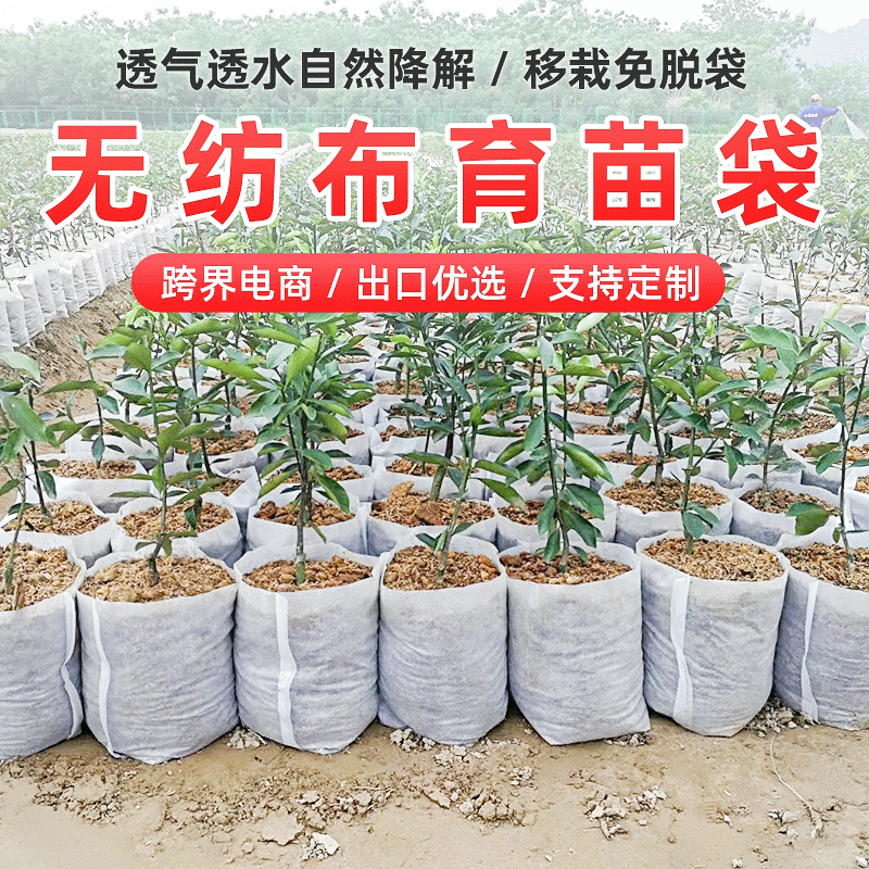 无纺布育苗袋营养钵美植袋可降解育苗袋园艺种植袋