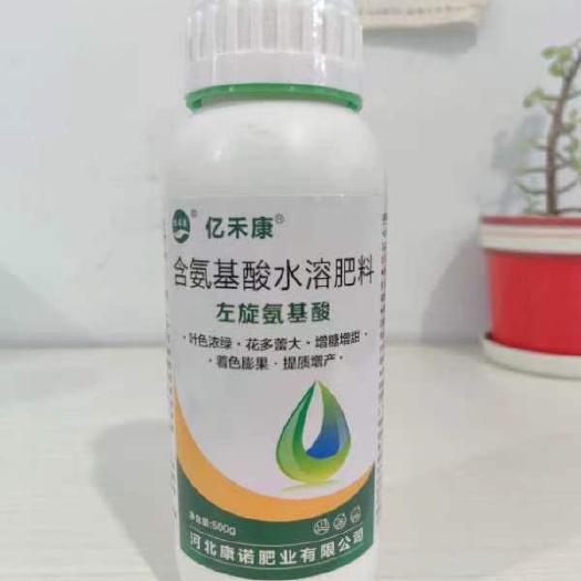 沭阳县左旋氨基酸水溶肥料生根壮苗绿叶丰果叶面肥