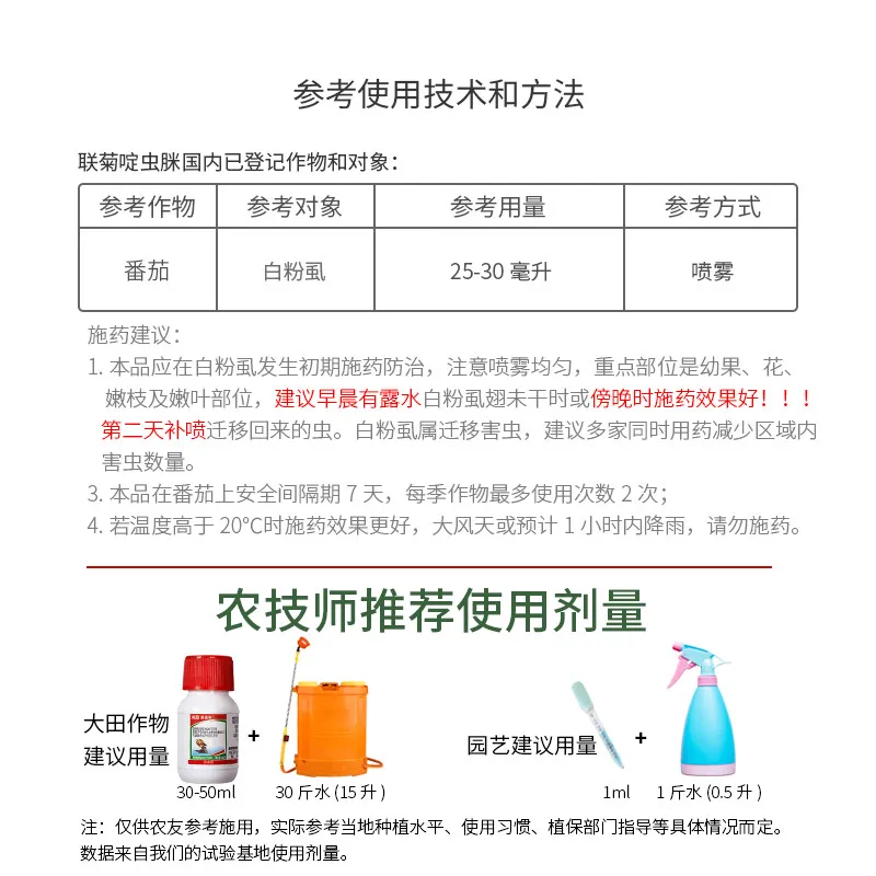 勇冠乔迪联苯菊酯啶虫脒白粉虱抗性白粉虱专用杀虫剂白粉虱农药