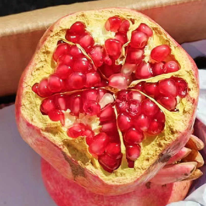 新疆石榴和田包邮批发喀什当季新鲜水果硬籽酸甜石榴