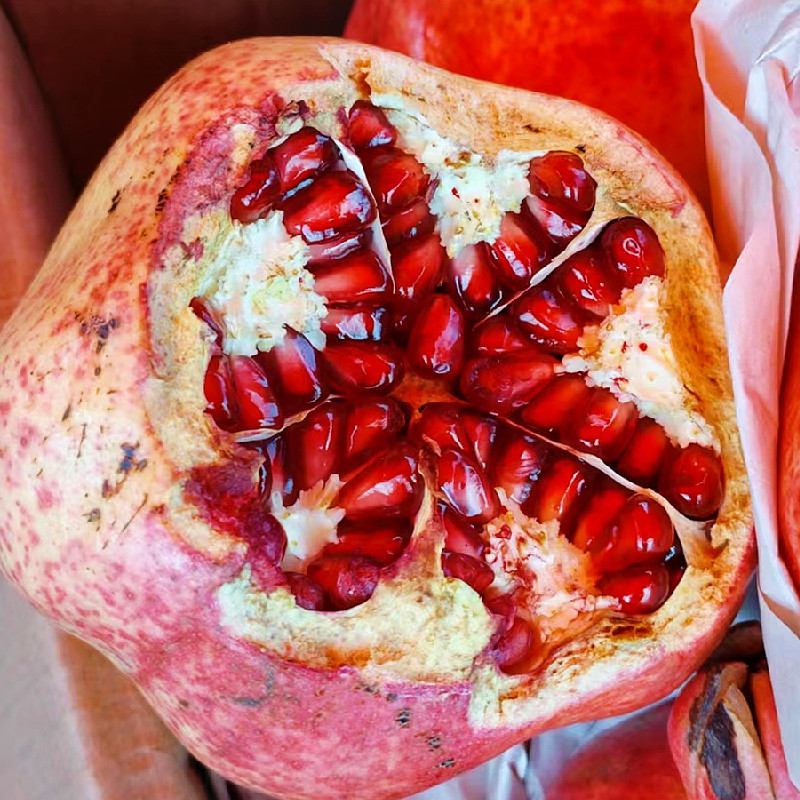 新疆石榴和田包邮批发喀什当季新鲜水果硬籽酸甜石榴