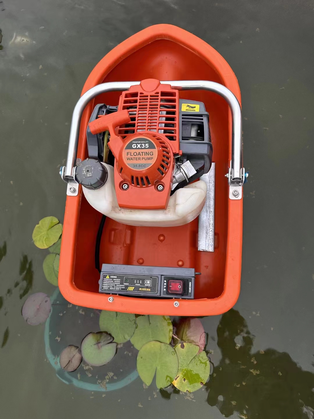 船式抽水机汽油小型水泵船仔机农用四冲程大流量自吸漂浮泵