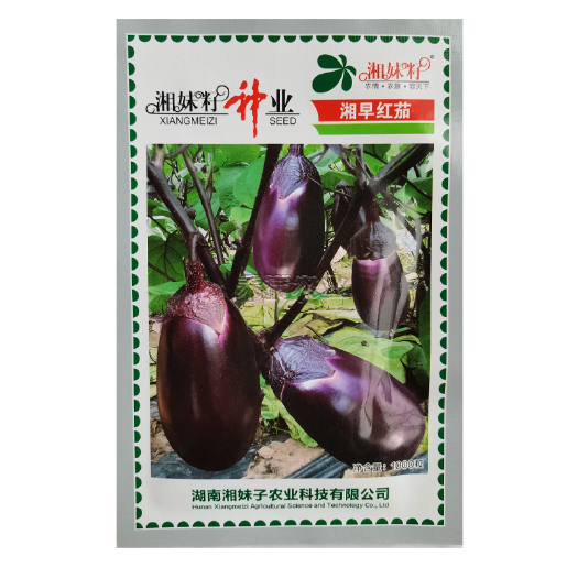 武汉湘妹子湘早红茄子种籽早熟抗病高产三月茄圆茄子种子荷包茄子孑四
