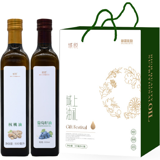 乌鲁木齐核桃油葡萄籽油礼盒1L新疆贴牌代工加工OEM定制货源厂家