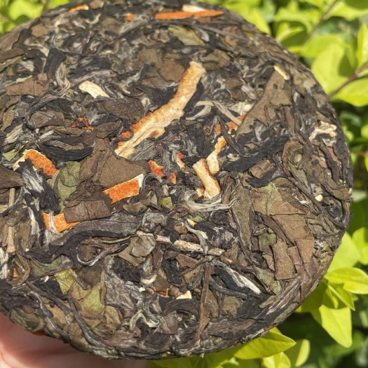 福建陈皮白茶饼批发2016年贡眉2018陈皮工艺白茶100g