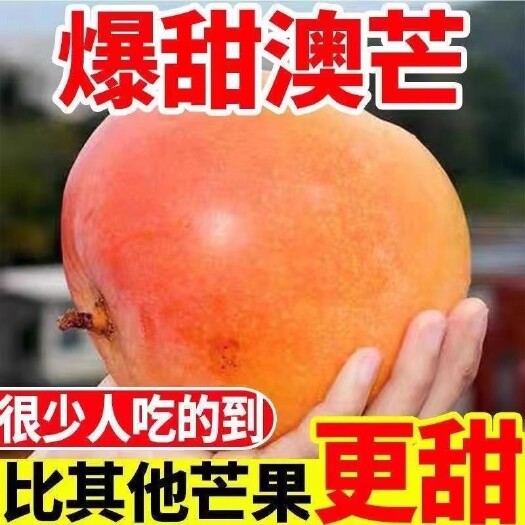 南宁黄金澳芒新鲜大芒果应当季水果树上自然熟大果青皮甜心芒整