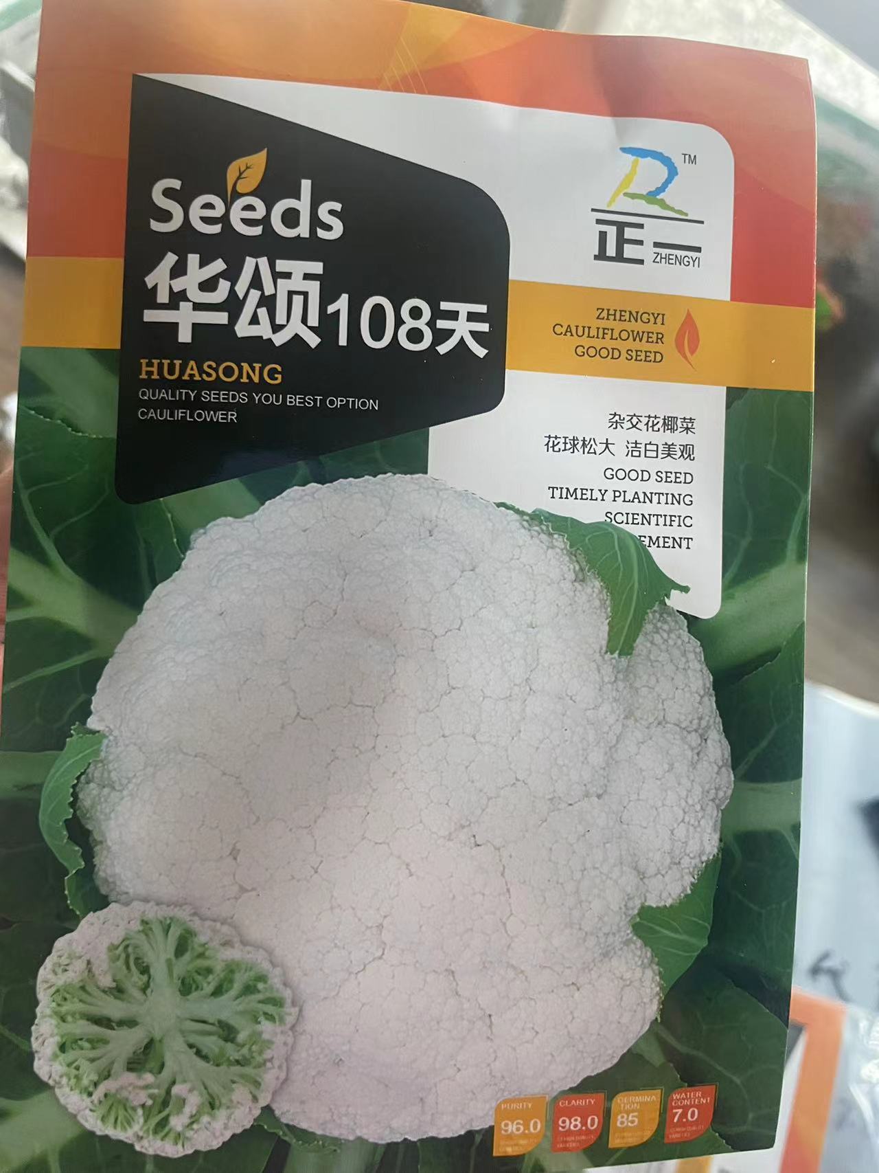 108天菜花苗 杂交花椰菜苗 耐寒 花球松大越冬露天栽品种