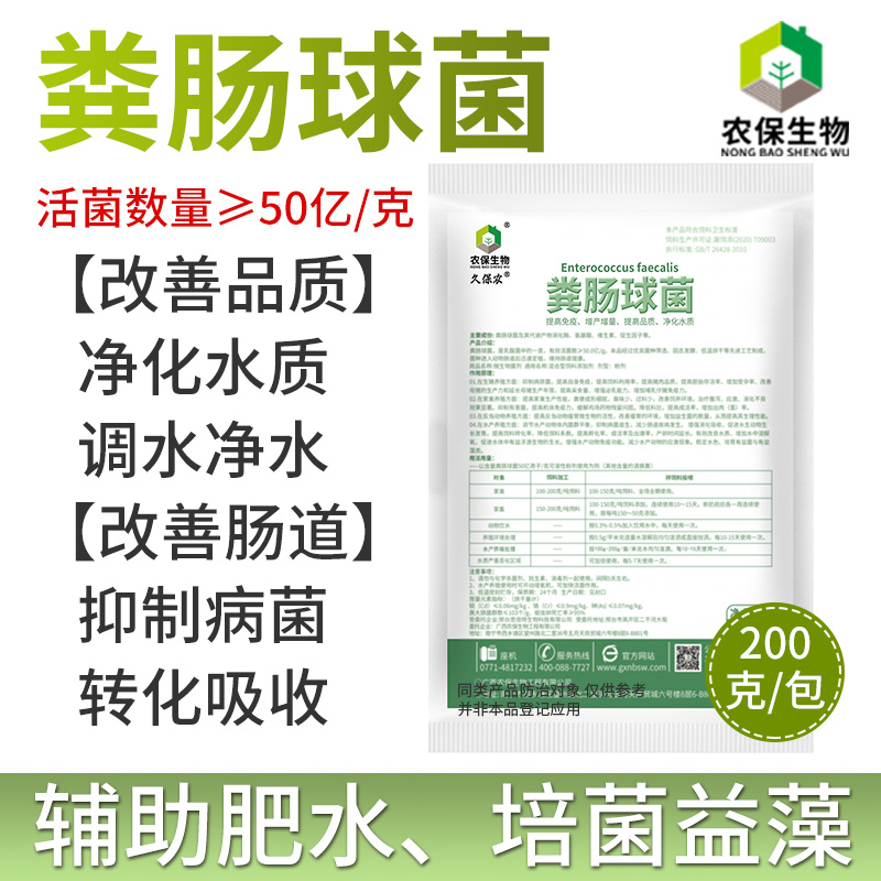 农保生物粪肠球菌水产养殖乳酸菌改善养殖塘水质专用水产改良剂