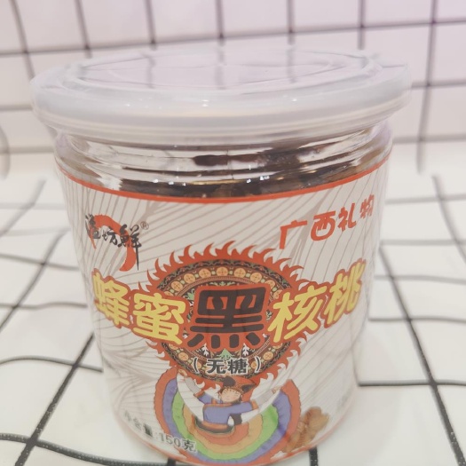 长沙溢坊鲜蜂蜜黑核桃琥珀核去皮桃仁坚果休闲健康小零食山核桃罐装