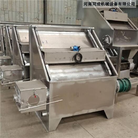 荥阳市1200型40方不锈钢斜筛式固液分离机养殖场猪粪干湿分离机