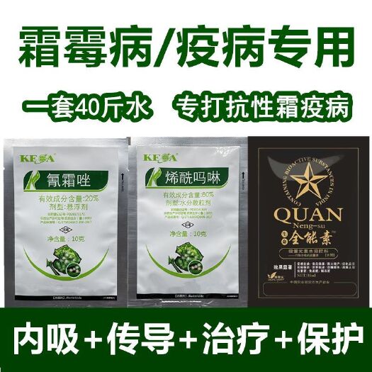 民权县霜霉病疫病专用杀菌剂黄瓜番茄辣椒草莓土豆烯酰吗啉氰霜唑组合装