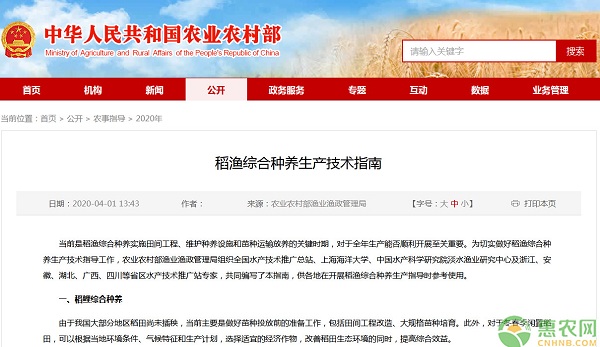 稻漁綜合種養(yǎng)生產(chǎn)技術(shù)指南-圖片版權(quán)歸惠農(nóng)網(wǎng)所有