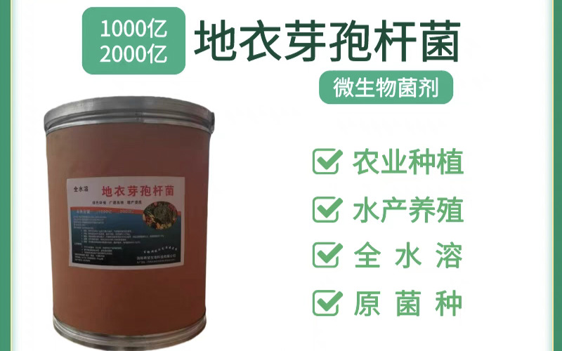 新郑市地衣芽孢菌杆菌2000亿微生物菌肥水产养殖专用净化水质肥水鱼