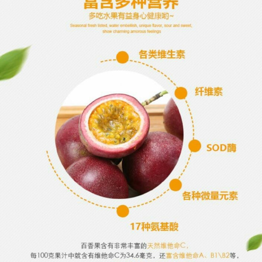 桂林紫香一号百香果 50 - 60克 