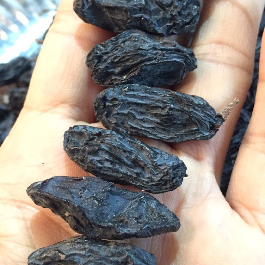 新疆特大超大黑加仑黑美人带籽葡萄干 吐鲁番市大黑提干5斤包邮