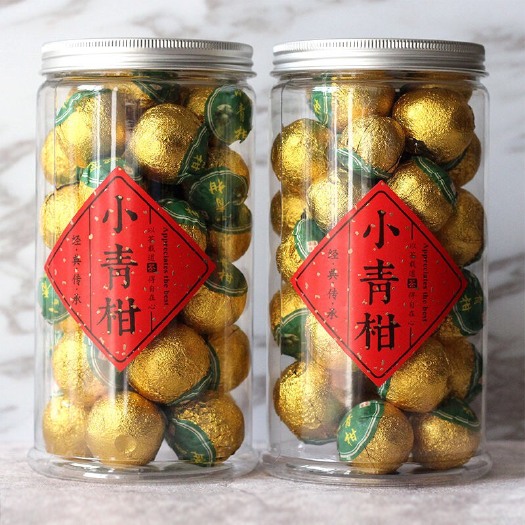 安溪县 青皮新会小青柑普洱茶陈皮宫廷普洱柑普茶橘子茶桔普茶半斤一斤装