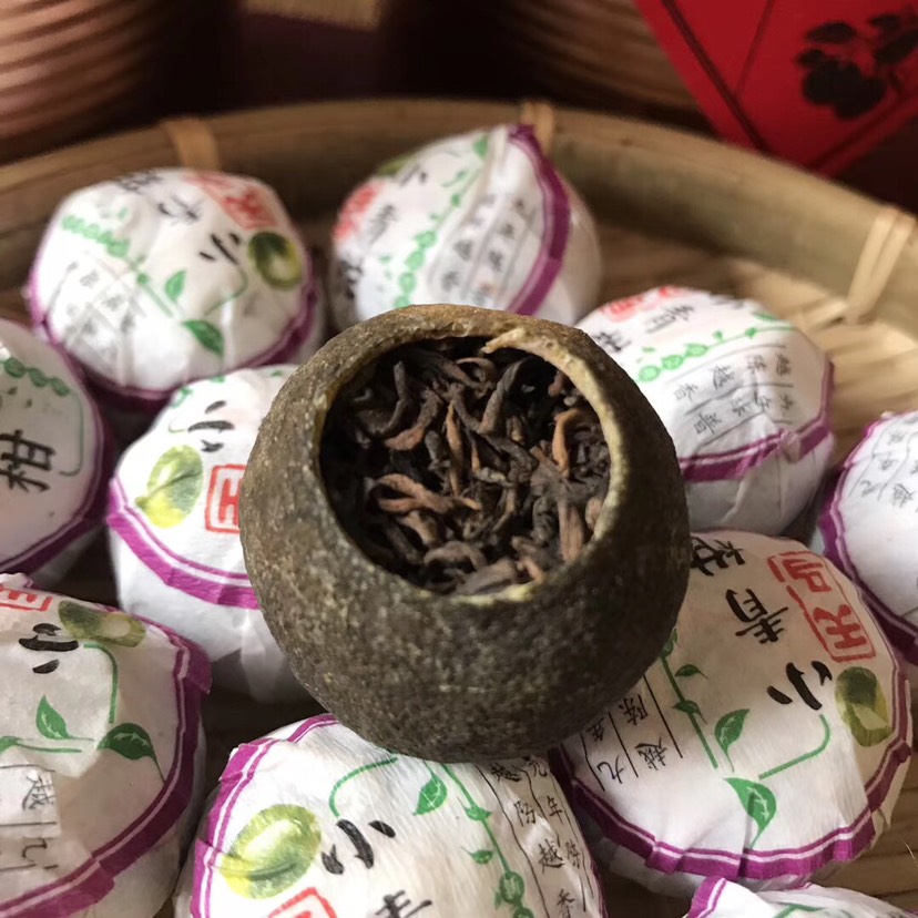 批发小青柑柑普茶散茶礼盒装陈皮宫廷普洱茶生晒柑500g