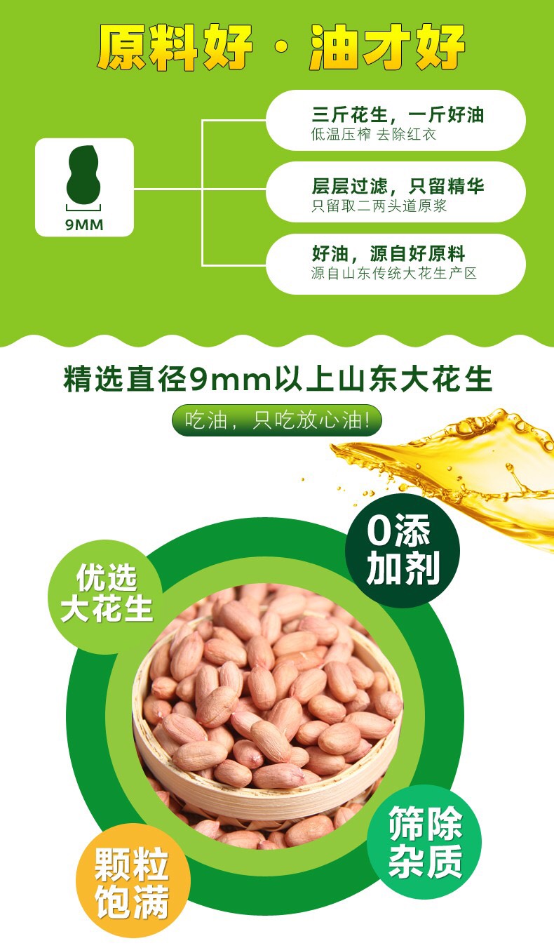 供应大厅 粮油米面 花生油 少吃油~吃健康好油就选欧果花生油!