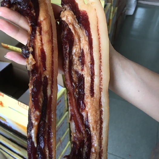中山市广式腊肉糖酒风味五花腊肉煲仔饭咸甜地道广东腊肉风味可代切片