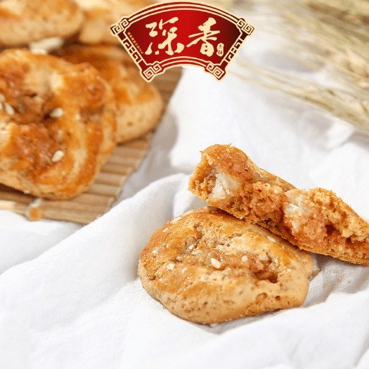 深圳饼干类 深香鸡仔饼干果仁酥饼罐装
