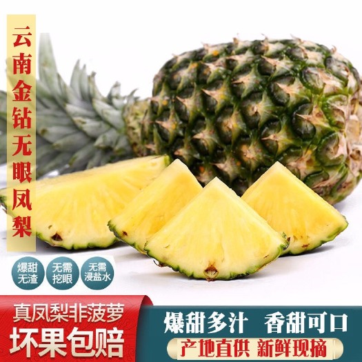 景洪市 甜爆汁云南西双版纳无眼凤梨手撕菠萝无需泡水无眼无渣