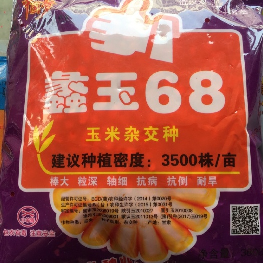 谷城县蠡玉68 双交种 ≥95%