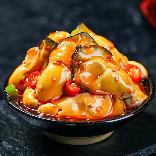 青岛 生蚝肉罐头鲜活蒜蓉麻辣小海鲜熟食罐装零食捞汁乳山海蛎子