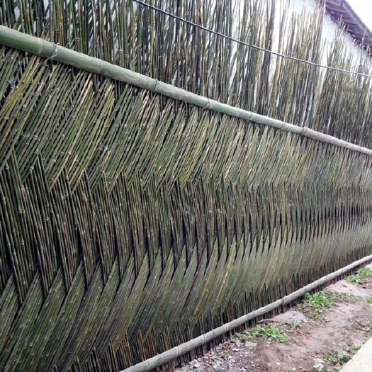 竹篱笆  圆竹编织篱笆