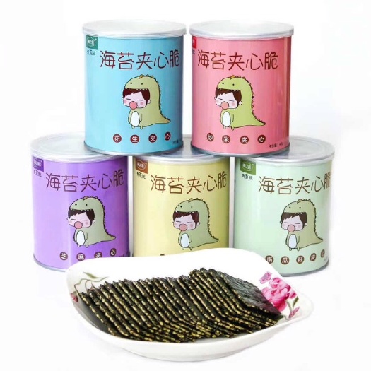 连云港 夹心海苔  五种口味 芝麻 巴坦木 花生 炒米 南瓜子