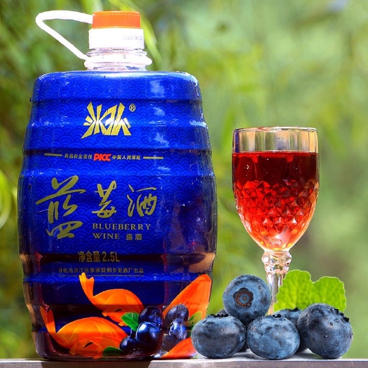 怀化蓝莓酒2.5L 8度果酒 水果酒