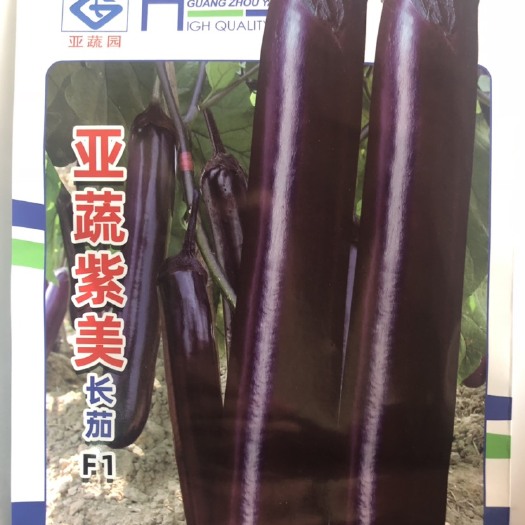 广州亚蔬紫美长茄种子 亮丽光泽 结果较多 整齐 高温不退色