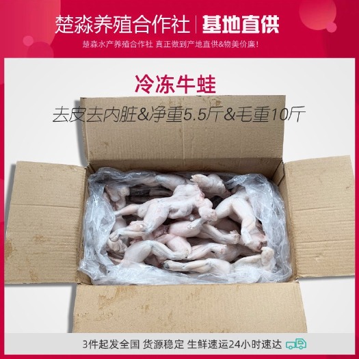 潜江市冰冻牛蛙  鲜活新鲜现杀冷冻牛蛙速冻冰冻大号美蛙10斤装