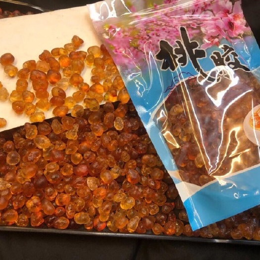 广州食用桃胶 纯黄珍珠桃胶 0.8-1.2颗粒胶 桃胶 统货批发 水洗桃胶