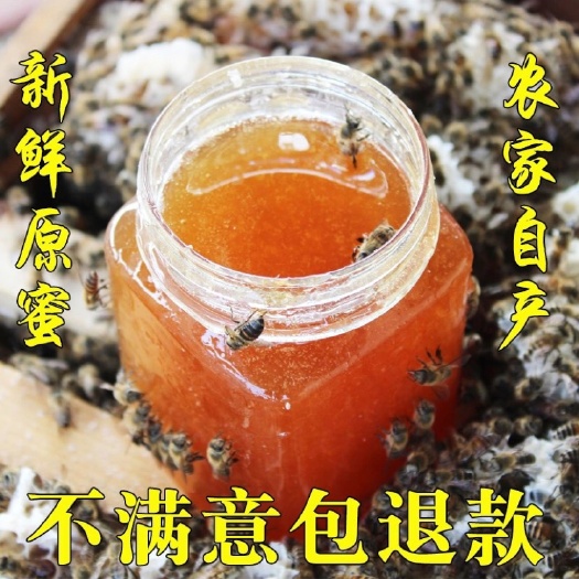 望江县百花蜜  【支持质检】天然深山槐花百花蜂蜜正宗农家深山土蜂蜜自产批发包