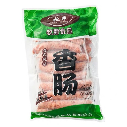 上海香肠  牧爵J28香肠原味1kg 台式风味肉肠烤肠 烧烤手工热狗肠早