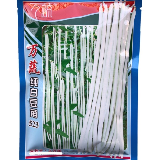 白皮豆角种子  纯白豇豆种子万蔬纯白豆角种子523豆形靓