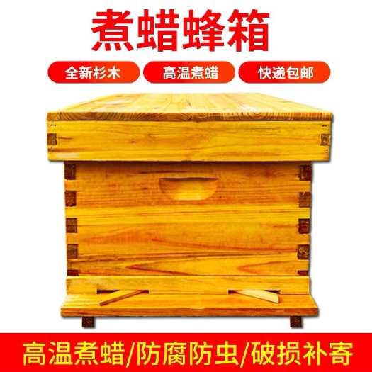 长葛市蜜蜂蜂箱煮蜡十框蜂箱杉木烘干全套蜂箱养蜂工具