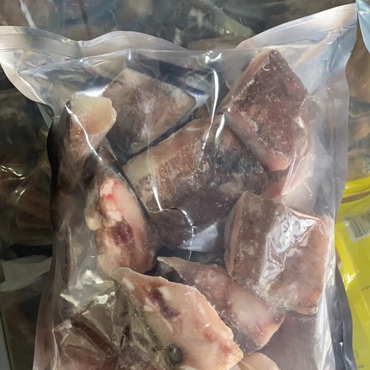去内脏留肝肚深海安康鱼肉排骨火锅食材涮品烤肉特色安康鱼块丑鱼